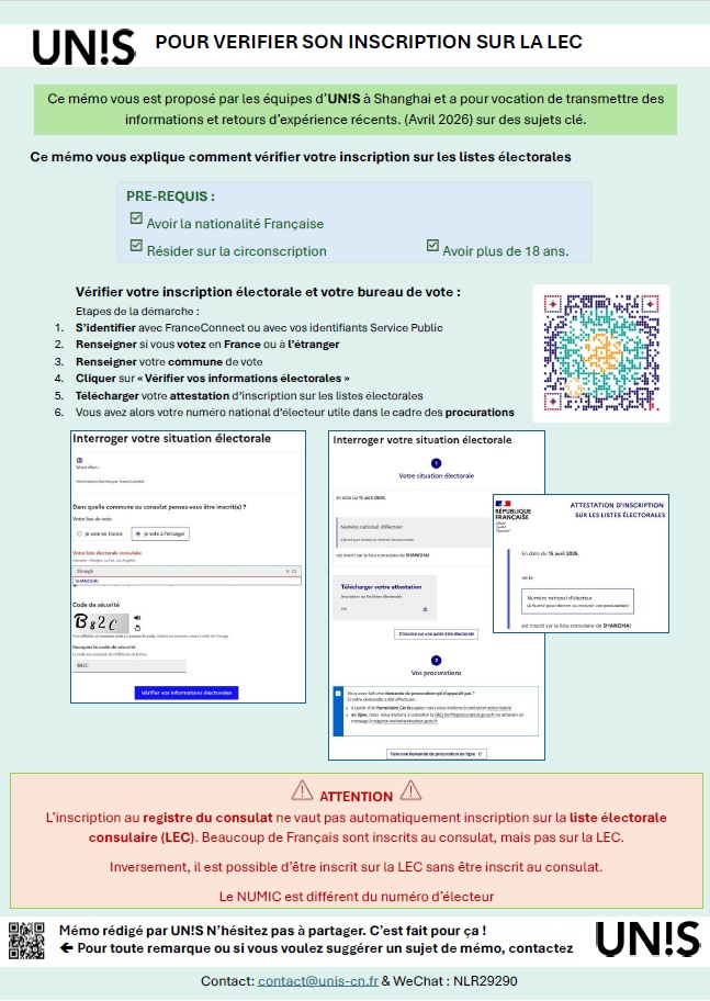Vérifiez votre inscription sur les Listes Electorales
